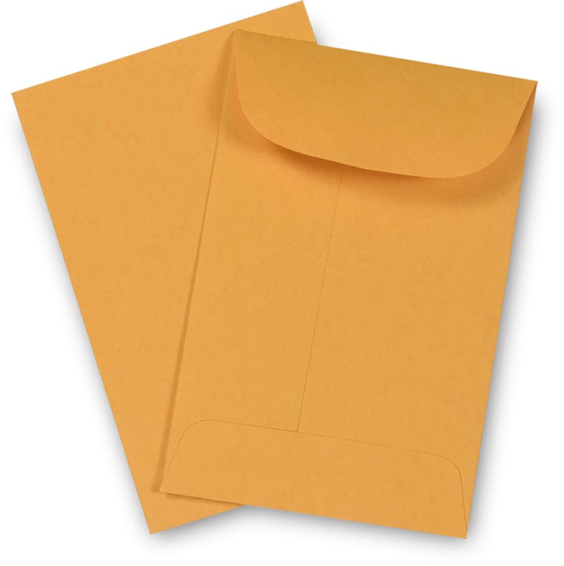 GUARDIAN 500 Guardian #4 Paper Coin Envelopes - Blank Small Envelopes for Coins, Receipts, Stamps, Small Parts Storage, & More â€“ 3" x 4-1/2" Cash Envelopes â€“ Gummed Flap Gift Card Holder Envelopes - Image 1